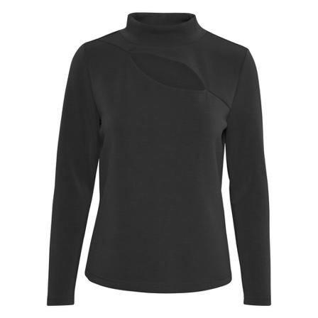 My Essential Wardrobe ElleMW Hole Bluse Sort, Dame