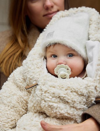 Elodie Details Furry Knit Beanie - Vanilla White - White - 1-2Y