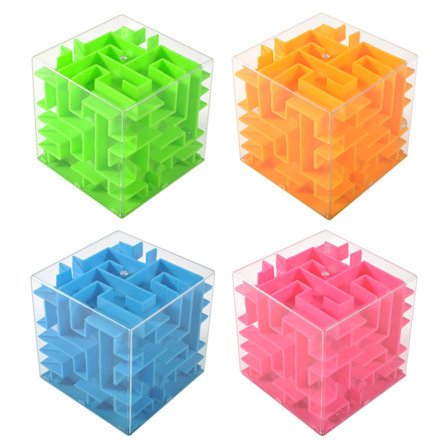 4 pak Money Maze Puzzle Box, Pengeholder Puzzle Gave Penge Puzzle Bokse til Børn