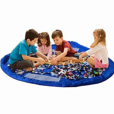 Playmat - Legemåtte og opbevaringspose til legetøj / Lego - Blå
