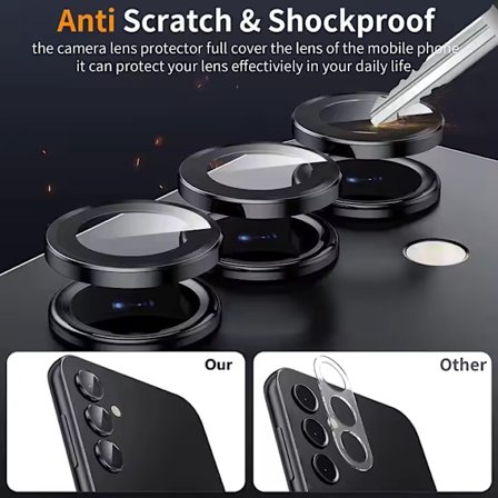 2-Pakka Samsung S24 PLUS Linssisuoja Kameran Suojalasi Karkaistua Lasia