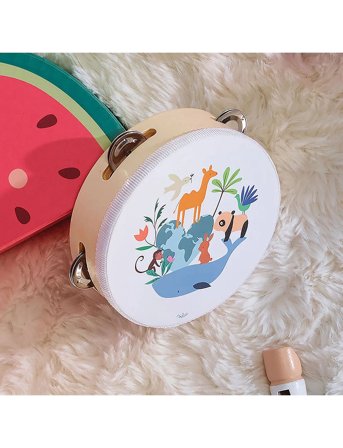 Vilac Tambourine By Sarah Betz - Multi/patterned - ONE SIZE