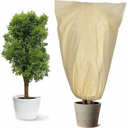 Talvisuojaus kasveille, kasvisuoja, kuitukangas kasvisuojus pakkassuojaus ruukkukasveille ja ruusupensaille (80 x 100 cm)