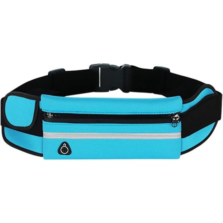 Löpningsbälte Midjeväska Fanny Pack Vattentätt Flipbälte Justerbar Fitness Midjeväska Kompatibel (Blå)