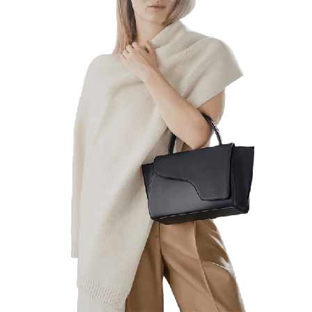 ATP Atelier Arezzo Black Vacchetta Handväskor Dam Svart ONESIZE