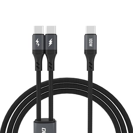 Dudao L3F 2in1 2 x USB-C 100W 1.2m Kabel - Svart
