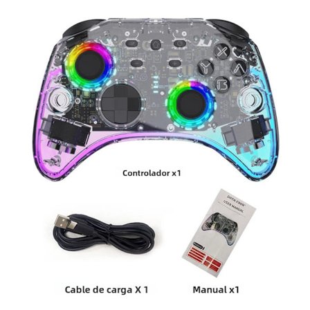 DATA FROG Switch Pro Trådløs RGB-belysning Spillkontroller Kompatibel med Nintendo Switch, Switch Lite og OLED Gamepad med Dobbel Vibrasjon og