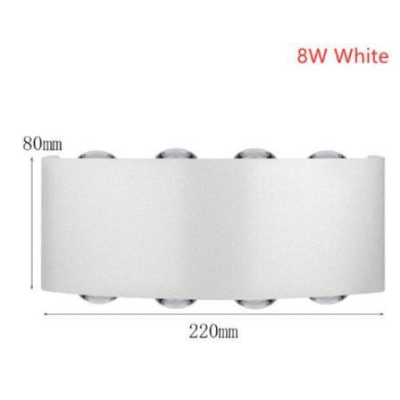 LED Innendørs Vegglampe Hvit Moderne Vegglampe, IP65 Vanntett DXGHC