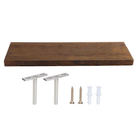 Flytande vägghylla i trä, väggmonterad förvaringshylla 40x14x2cm, displayorganisatör för vardagsrum