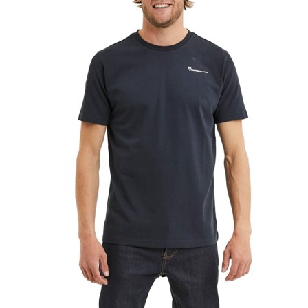 Knowledge Cotton Apparel Alder Tee With Knowledge Print - Gots/Vegan Men short-sleeved sweaters Blue L