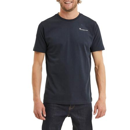 Knowledge Cotton Apparel Alder Tee With Knowledge Print - Gots/Vegan Men short-sleeved sweaters Blue S
