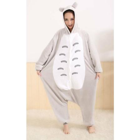 Seriefigurer Unisex Onesie Fancy Dress Kostyme Hettegensere Pyjamas Sovetøy Totoro S(150CM-160CM)
