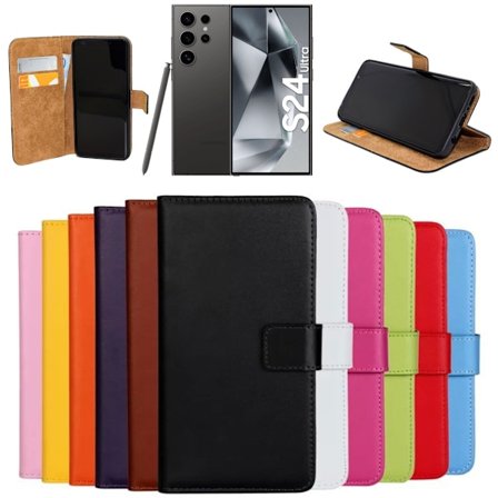 Samsung Galaxy S24 ULTRA lompako-kotelo lompakko kotelo kuori musta -