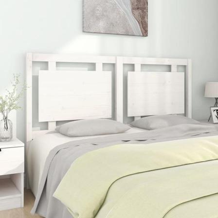 Vidaxl Sänggavel Vit 155,5x4x100 Cm Massiv Furu Vit