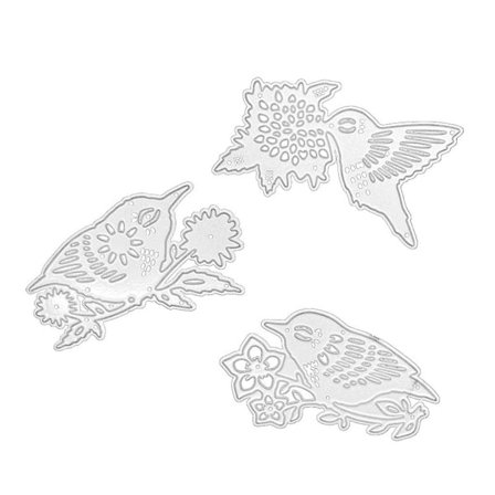 Fugler Metallskjærende Stanser Scrapbooking Stencil Die Cuts Kort Embossing Diy Foto