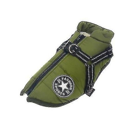 Stor hundjacka med sele Vintervarma hundkläder Vattentät