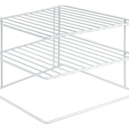 Hjørneskab indsats, 2 niveauer, 23 x 23 x 20 cm, hvid KLB