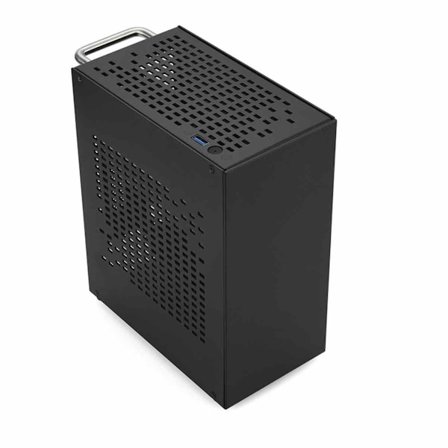Mini ITX Datamaskinkabinett med PCIe Riser, Aluminium Mini ITX Kabinett Høykvalitets Materiale Full Aluminium Chassis med USB3.0 ITX Kabinett, Støtter
