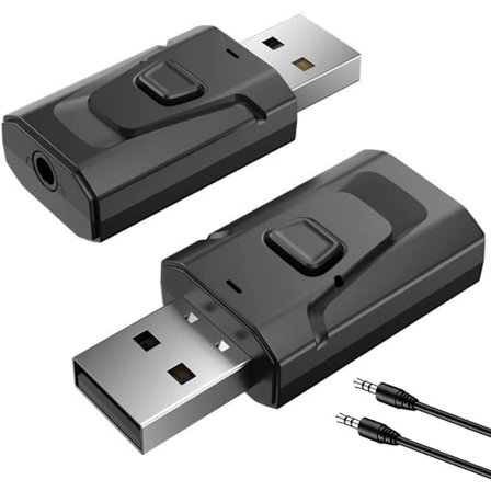 USB Bluetooth 5.0 Adapter 4-i-1 Trådløs Audio Sender