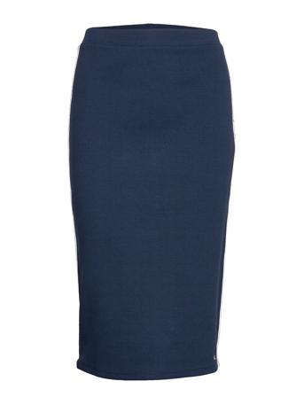 Tjw Tape Detail Rib Skirt Blue Tommy Jeans