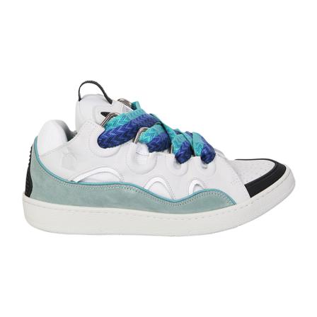 Lanvin Curb sneakers with a contemporary design with contrasting laces , Groen , Heren , Maat: 41 EU