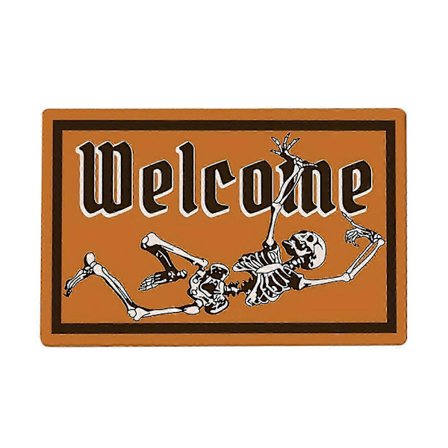 Skummel og søt Halloween-dørmatte for inngang 2025