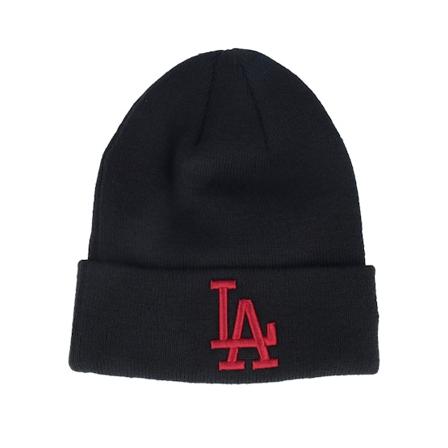 New Era - MLB Schwarz cuff Mütze - Kids Los Angeles Dodgers League Essential Beanie Black/Cardinal Cuff @ Hatstore
