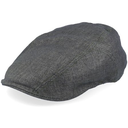 Stetson - Grønn flatcap Caps - Ivy Cap Linen Olive Herringbone Flat Cap @ Hatstore