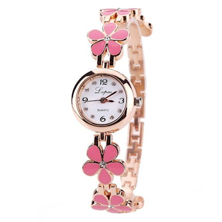 Student Damklocka Blomma Armband Legering, Rosa