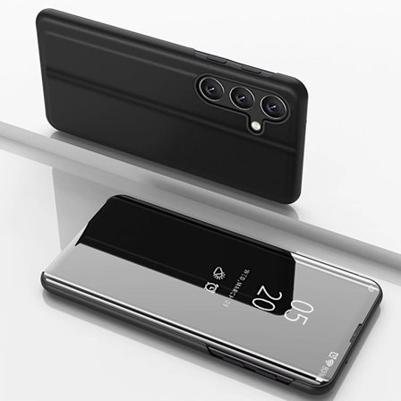 Clear View-etui til Samsung Galaxy S25 - Sort