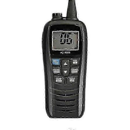 IC-M25 VHF Marine Radio Vandtæt Transceiver Flyder i Vand, -Sort-