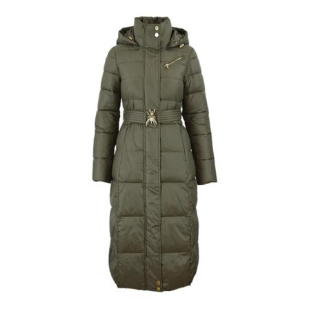 Patrizia Pepe Down Kappa grön, Dam Vinterkappor, Dam, Storlek: 4XS