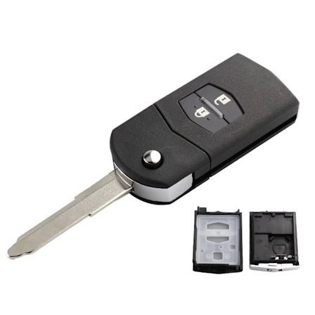 Kauko-ohjattava auton avaimen kuori Mazda 2 3 5 6 CX5 CX7 CX9 RX8 M6 MX5 2005/6/7/8/9/10/11 avaimen pää kääntö leikkaamaton terä