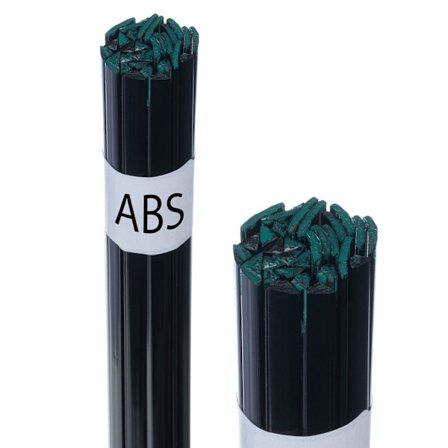 Plastsveisetrad ABS Svart 50G – Blandede Former | 8Mm Stripe, 3,5Mm Trekant | for ABS, ASA, AES