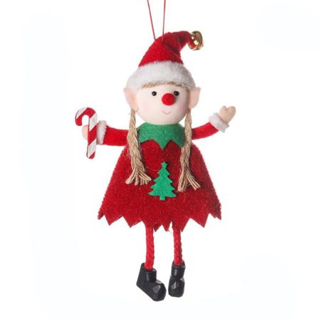 Christmas Elf Doll Boy Girl Xmas Tree Ornaments Pendant A-flick