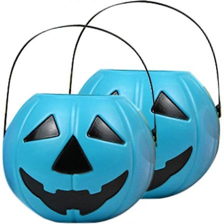 Pumpahink 2st Halloween Hinkar Pumpa Hink Pumpahinkar för Bus eller Godis Lykta Pumpor Halloween Korgar för Godis