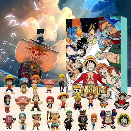One Piece Dukke Julekalender 2024 24 Dage Blind Box Figurer Legetøj Nedtælling Kreativ Gave til Børn