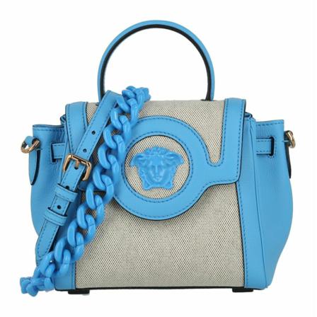 Versace, Shoulder Bags Blauw, Dames, Maat:ONE Size