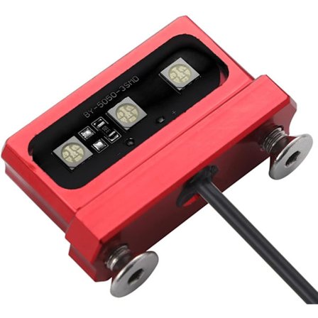 Röd CNC-motorcykelskyltbelysning, 12V universell motorcykel