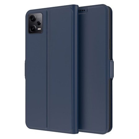 Smidigt och tunt PU-läder Xiaomi Poco X5 Pro / Xiaomi Redmi Note 12 Pro / Xiaomi Redmi Note 12 Pro Speed fodral - Blå