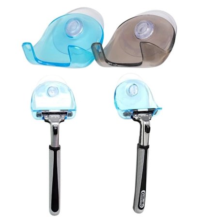 4-pack sugkoppshållare för rakhyvlar i plast