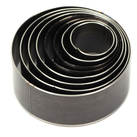 8 kpl Nahkaleikkurimuotti B0001 Hiiliteräs Pyöreä Reikälyöntimuotti Malli