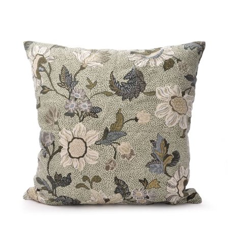 Ceannis Kuddfodral Flower Linen 50x50 cm Kuddar Grön