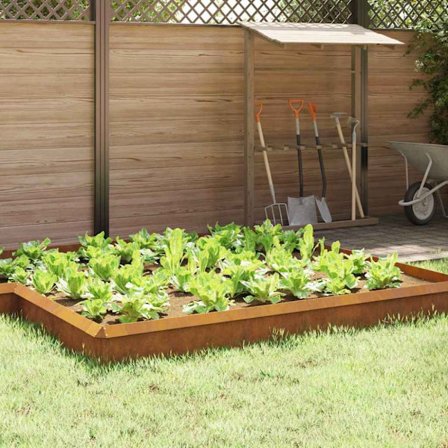 Snigelfence 4 pcs Rostig 50 x 3,5 x 25 cm Väderbeständig stål