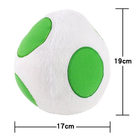 Super Mario Yoshi Egg Plysjfigur Kosedyr 19 cm