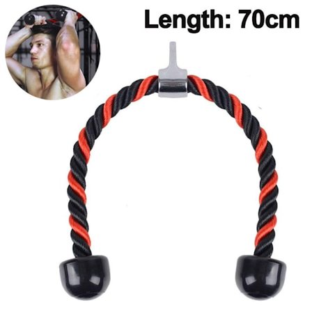 Nylon triceps reb, rød-sort, 70 cm