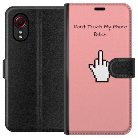 Yhteensopiva Lompakkokotelo Samsung Galaxy Xcover 5 Älä koske minun puhelimeen!