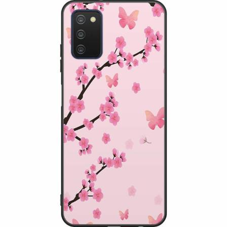 Samsung Galaxy A03s Svart Skal Blommor