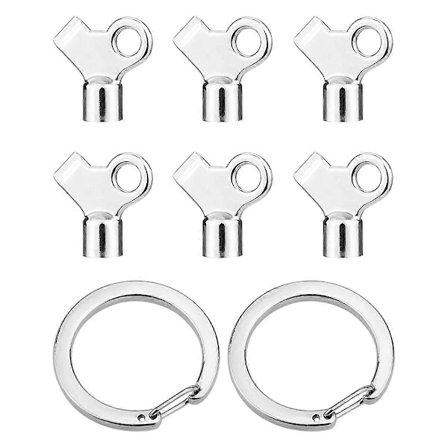 Radiatornøkkel, 6-pakning Radiator Luftventilnøkkel for Lufting av Gamle Radiatorer