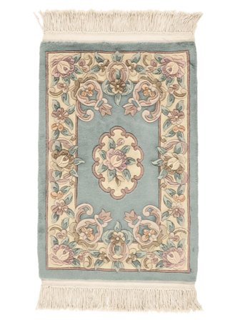 Handknuten Kina 90 Line Matta 60X90 Beige/Brun